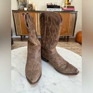 Preowned Dan Post El Paso Men’s Brown Western Cowboy Boots SZ 12
